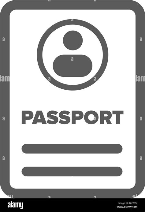 Black Id Passport Icon On A White Background Stock Vector Image And Art Alamy