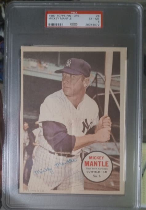 1967 Topps Poster Inserts 6 Mickey Mantle For Sale Online Ebay