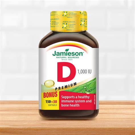 Vitamin D 1000 Iu Softgels Premium Jamieson Vitamins