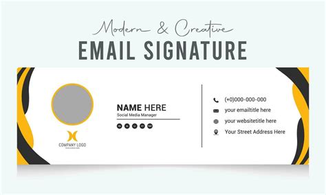 modern and creative email signature template design 27424676 Vector Art at Vecteezy