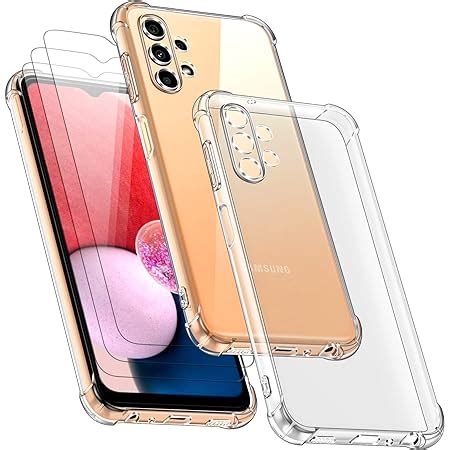 YNMEacc Cover Per Samsung Galaxy A13 4G Con 3 Pezzi Pellicola Vetro