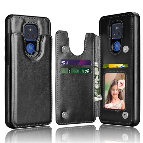 Moto G Play 2021 Wallet Case With Card Holder Takfox Pu Leather Kickstand Card Slots Case Double