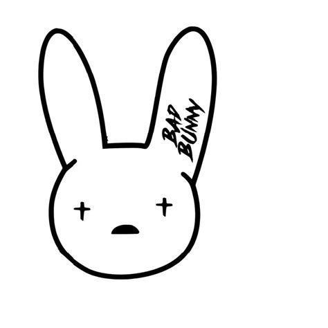 Bad Bunny Logo Black And White