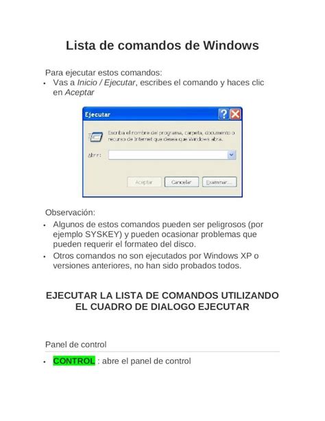 DOCX Lista De Comandos En Windows DOKUMEN TIPS