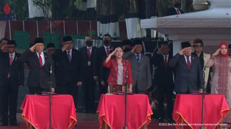 Presiden Jokowi Dan Wapres Maruf Amin Hadir Dalam Upacara Hari