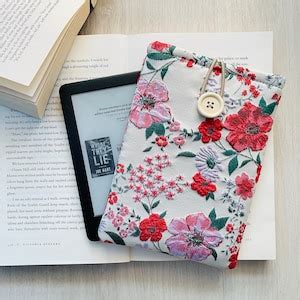 Embossed Flowers Kindle Sleeve Floral Kindle Paperwhite Pouch E