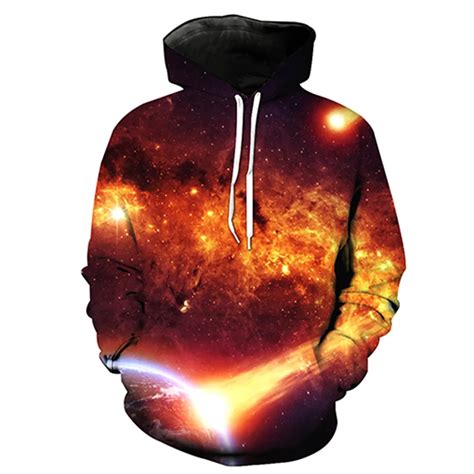 Mens Galaxy 3d Digital Print Hoodies Sweatshirts For Boys Novelty Plus Size Long Sleeve Pocket