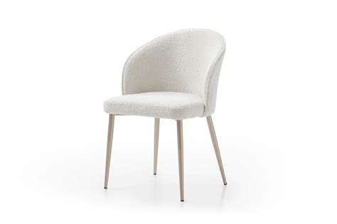 Lounge Around Lamb Wool Fabric Dining Chair