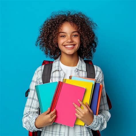 Confident Student Ready To Conquer The School Year With Colorful