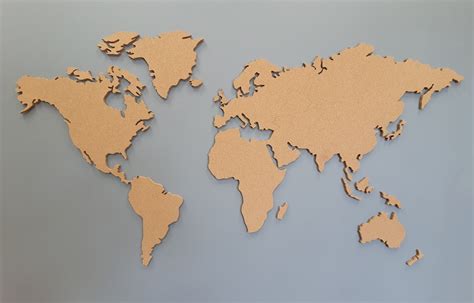 Cork World Map Board 80x150cm Bestseller World Map Cork Boards