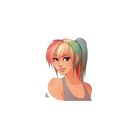 Rainbow Dash Human By Applestems Liked On Polyvore Featuring Mlp