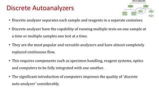 Automation in Biochemistry (Autoanalyzers) | PPT