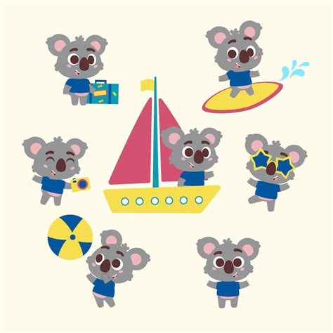 Premium Vector Set Cute Koala