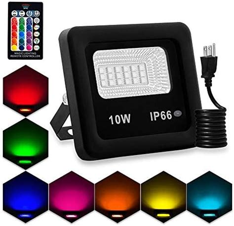 GLW 20W LED RGB Flood Light Waterproof IP65 Dimmable Color Changing 16