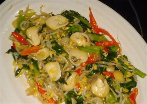 Resep Tumis Jamur Merang Toge Caisim Oleh Mawar Mwr Kitchen Cookpad