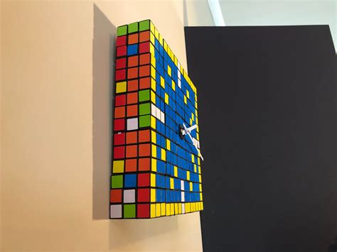 Custom Colors Rubiks Cube Wall Clock By Etsy