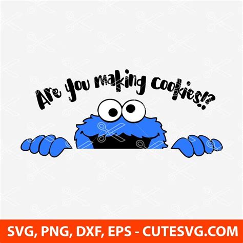 Cookie Monster Svg Png Dxf Eps Cut Files For Cricut And Silhouette