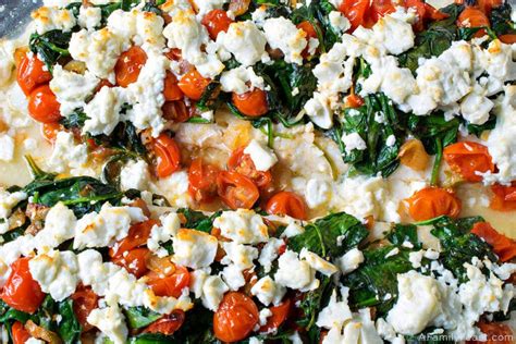 Baked Cod with Spinach, Feta and Tomatoes - A Family Feast®