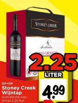 Stoney Creek Wijntap Aanbieding Bij Vomar Voordeelmarkt