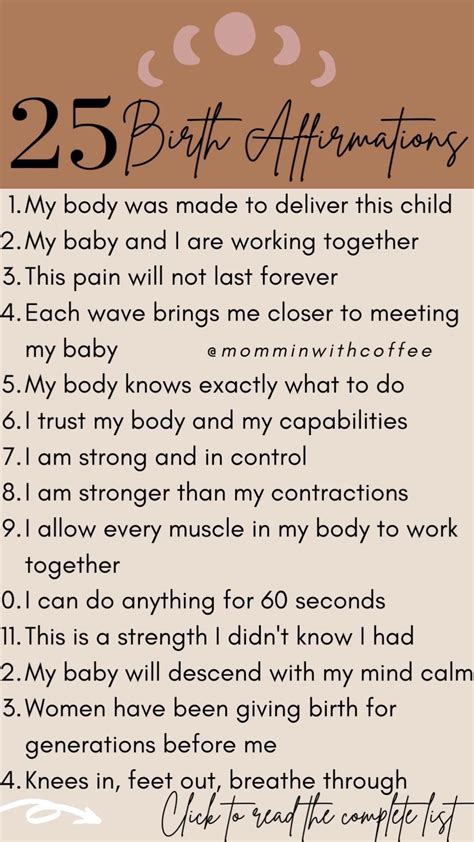 25 Empowering Birth Affirmations For Pregnancy Artofit