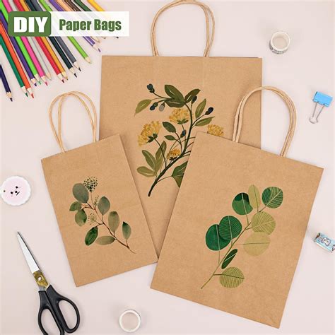 Moretoes Bolsas De Papel Con Asas De Varios Tama Os Bolsas De