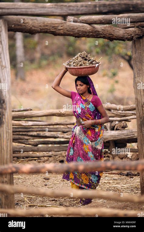 Indian Villagers Madhya Pradesh Stock Photo - Alamy