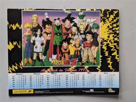 ANCIEN CALENDRIER VINTAGE Almanach PTT 1997 DragonBall Z EUR 15 00