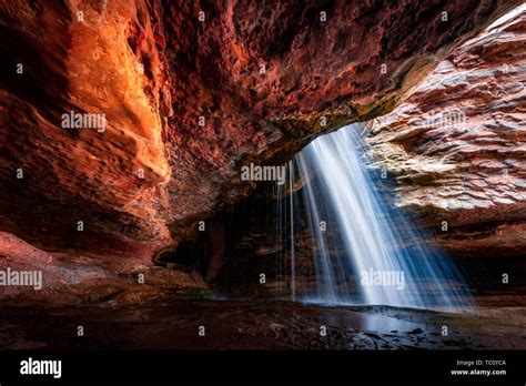 Taihang Mountain Grand Canyon Small Waterfall Wallpaper Stock Photo