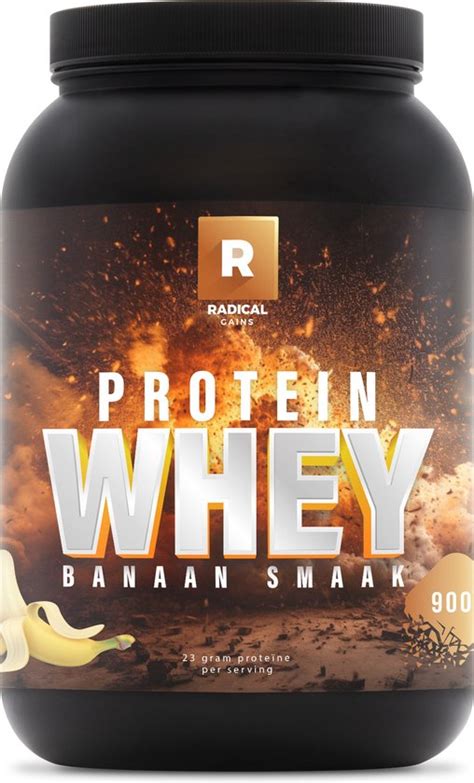 Radical Gains Whey Protein Banaan Gram Bol