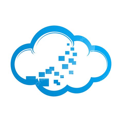 Grande Nuvem Tecnologia Logotipo Big Data Cloud Logotipo C U Azul