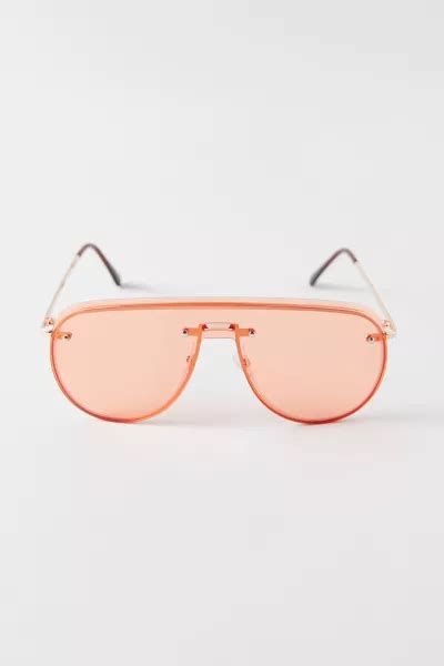 Brooke Rimless Aviator Shield Sunglasses Urban Outfitters