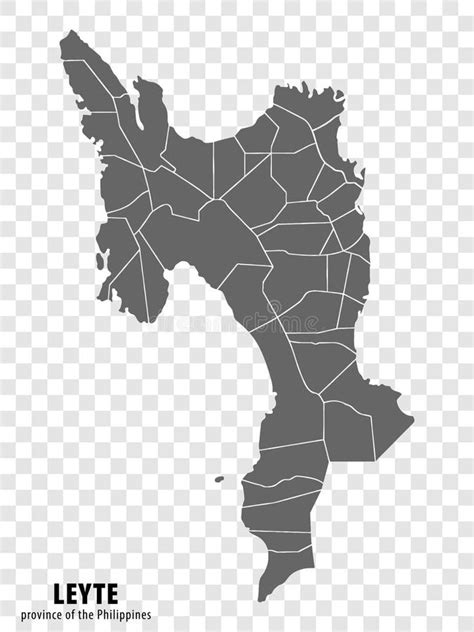 Blank Map Leyte Of Philippines High Quality Map Province Of Leyte With