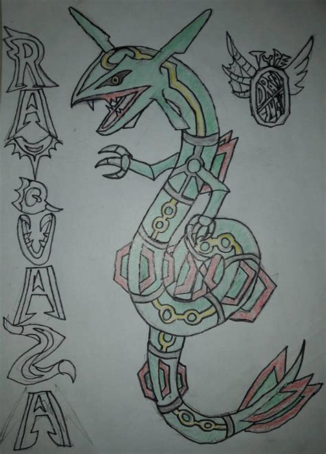 Rayquaza drawing by DexinthorinV on DeviantArt