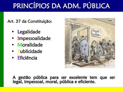 PPT PRINCÍPIOS DA ADMINISTRAÇÃO PÚBLICA PowerPoint Presentation free