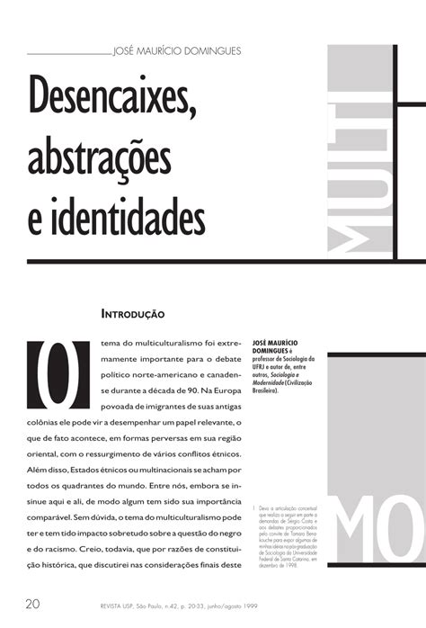 Pdf Desencaixes Abstra Es E Identidades