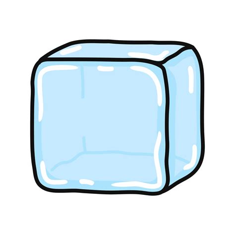 Ice Cube character. Vector hand drawn cartoon kawaii character illustration icon. Isolated on ...