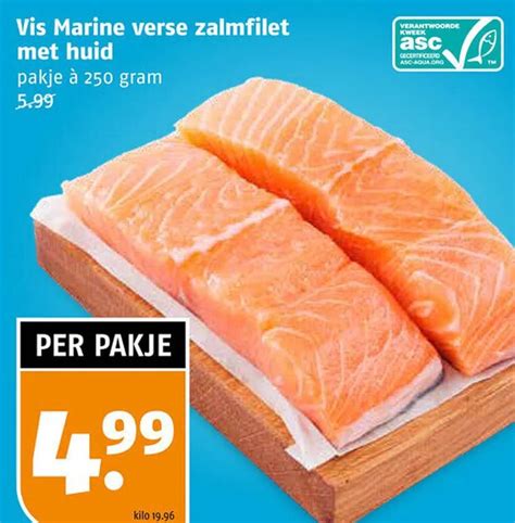 Vis Marine Verse Zalmfilet Met Huid Aanbieding Bij Poiesz