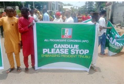 Protesters Storm APC Headquarters Demands Gandujes Resignation