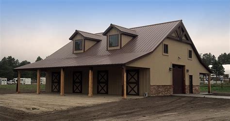 New 4 Stall Colorado Horse Barn in Douglas County