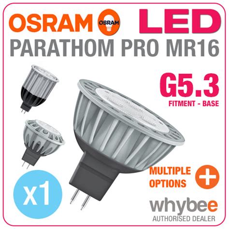 New Osram Parathom Pro Mr16 Led Bulbs Gu5 3 5 3mm Base 2700k Low