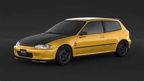 D Honda Civic Spoon Sports Model Turbosquid