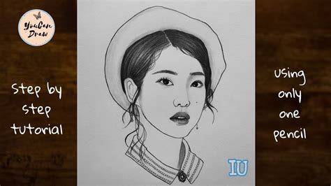 Drawing Iu Lee Ji Eun Pencil Sketch Of Iu Step By Step How To Draw A Cute Girl