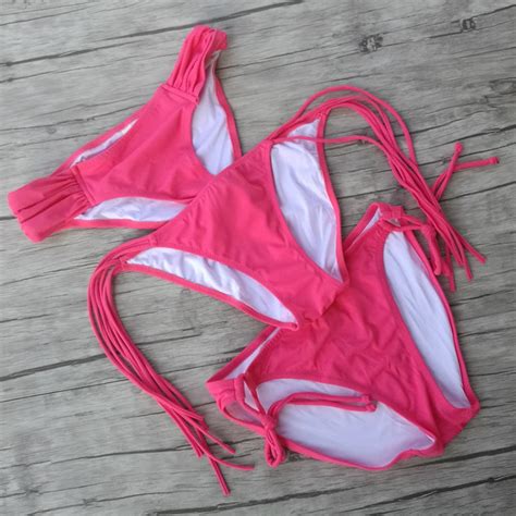 Women Red Bikini Bottoms Sexy Secret Swimwear Biquini Bikinis Brazilian Bikini Low Waist