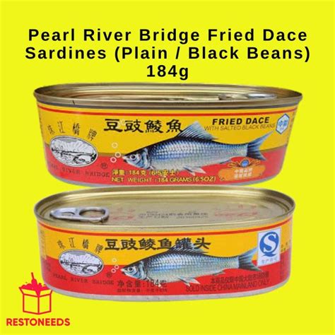 Pearl River Bridge Fried Dace Sardines Plain Black Beans 184g