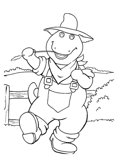 Barney Cowboy Coloring - Play Free Coloring Game Online