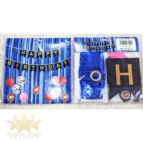 Blue Party Decoration Set – Golden Stars Trading