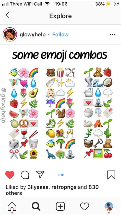 Emoji Combos 🌷 Эмодзи Милые сообщения Цитаты