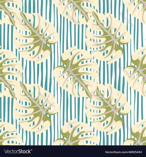 Decorative Tropical Leaf Seamless Pattern Vector Image