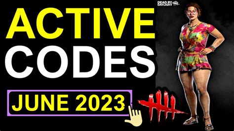 Dead By Daylight All Active Codes June 2023 Dbd Codes Youtube