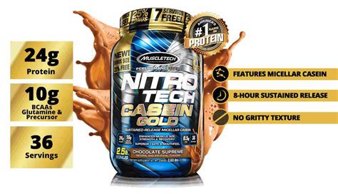 Nitro Tech Casein Gold 2 28 kg Protéine Tunisie